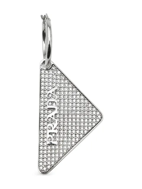 Prada Pre-Owned crystal logo earring