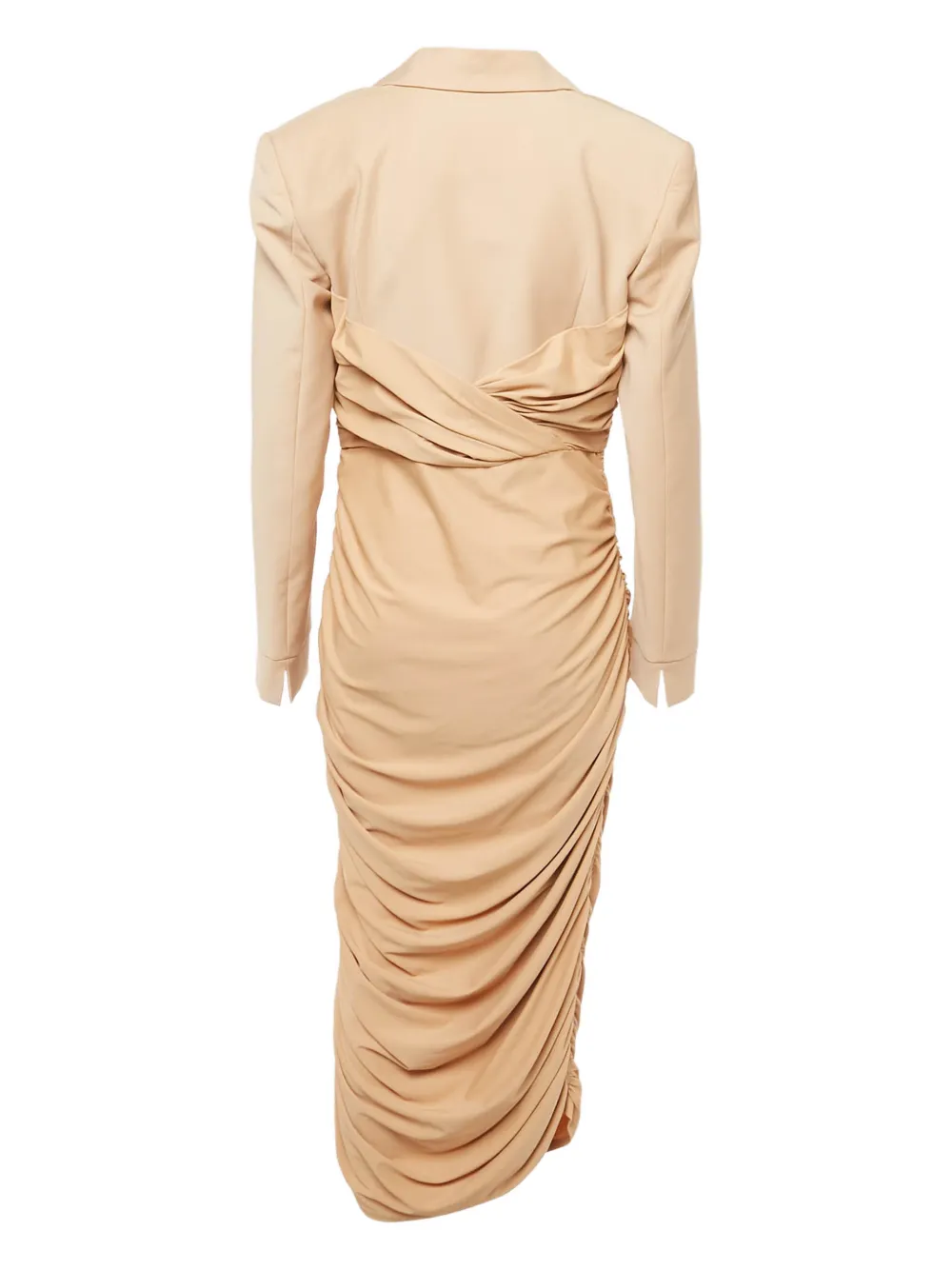 Mae Cassidy Fatal ruched midi dress - Beige