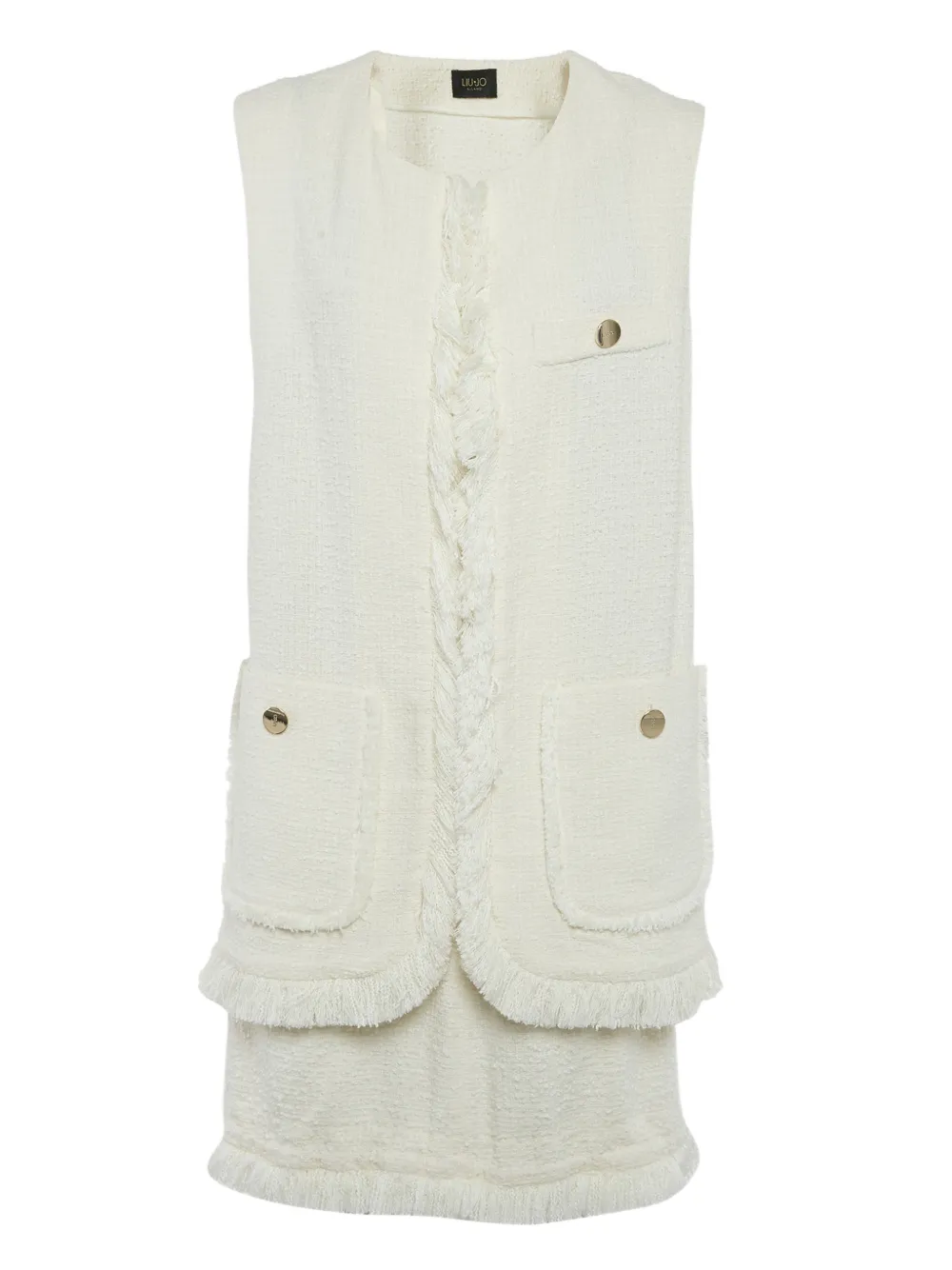 LIU JO fringed-hem skirt set - Toni neutri