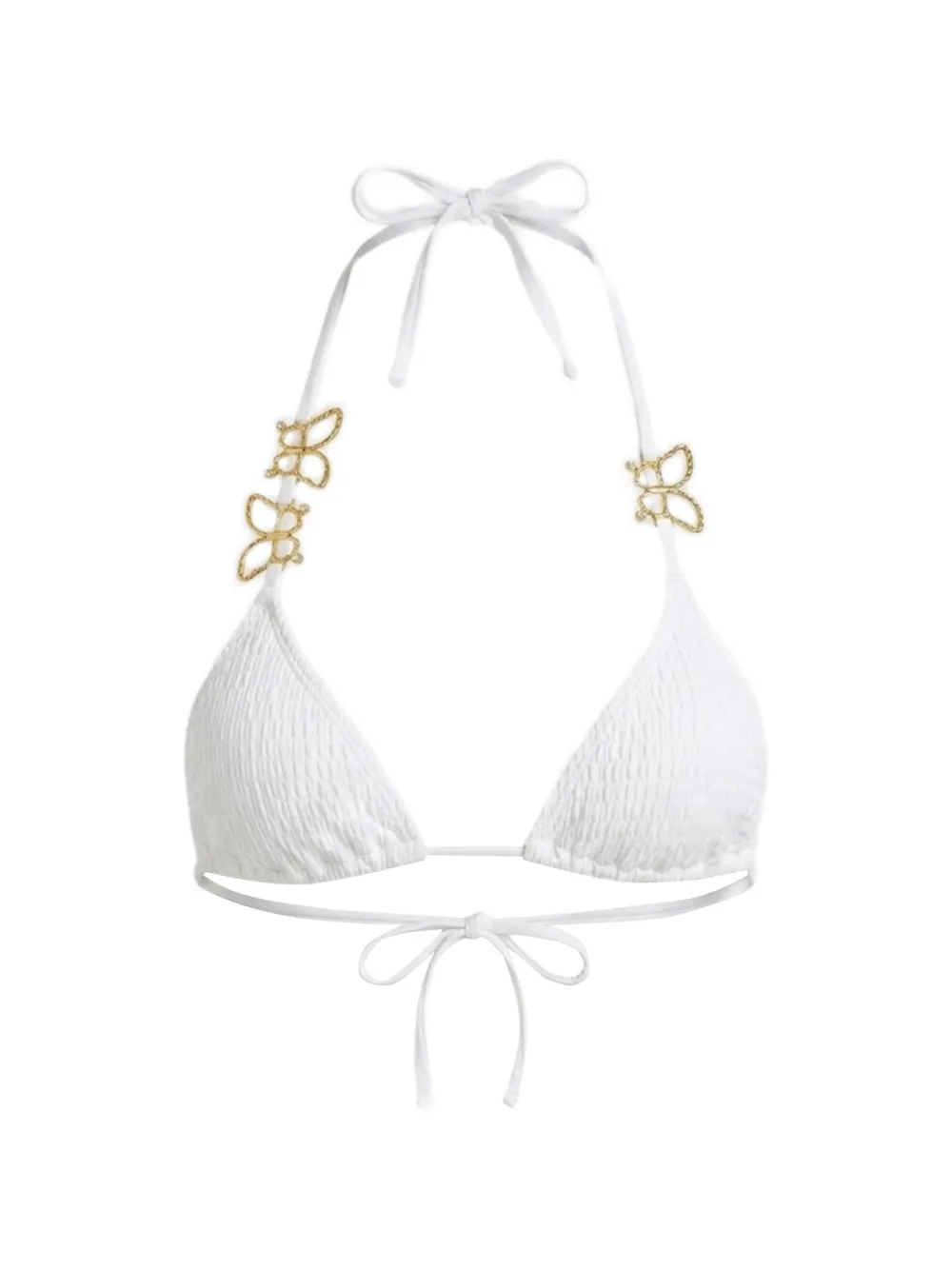 Beach Bunny Top bikini NY a triangolo - Bianco