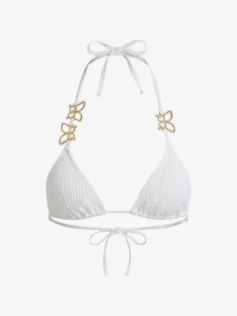 Beach Bunny NY butterfly-appliqué triangle bikini top