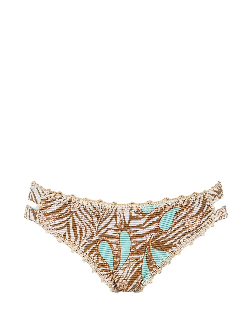 Del Maar Slip bikini a fantasia Yabai - Bianco