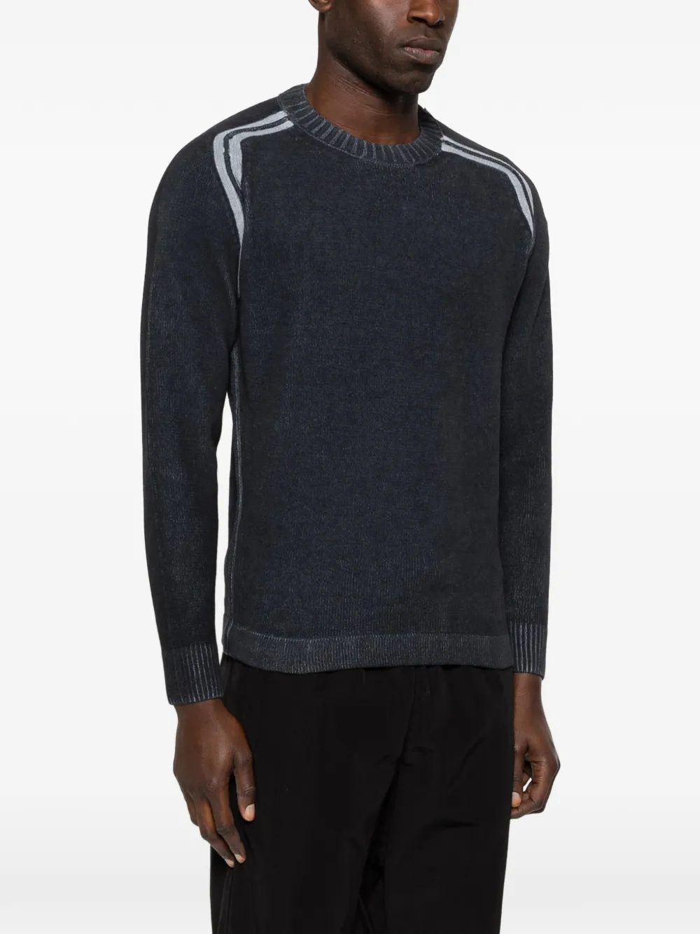 C.P. Company Katoenen Chenille trui met ronde hals Blauw