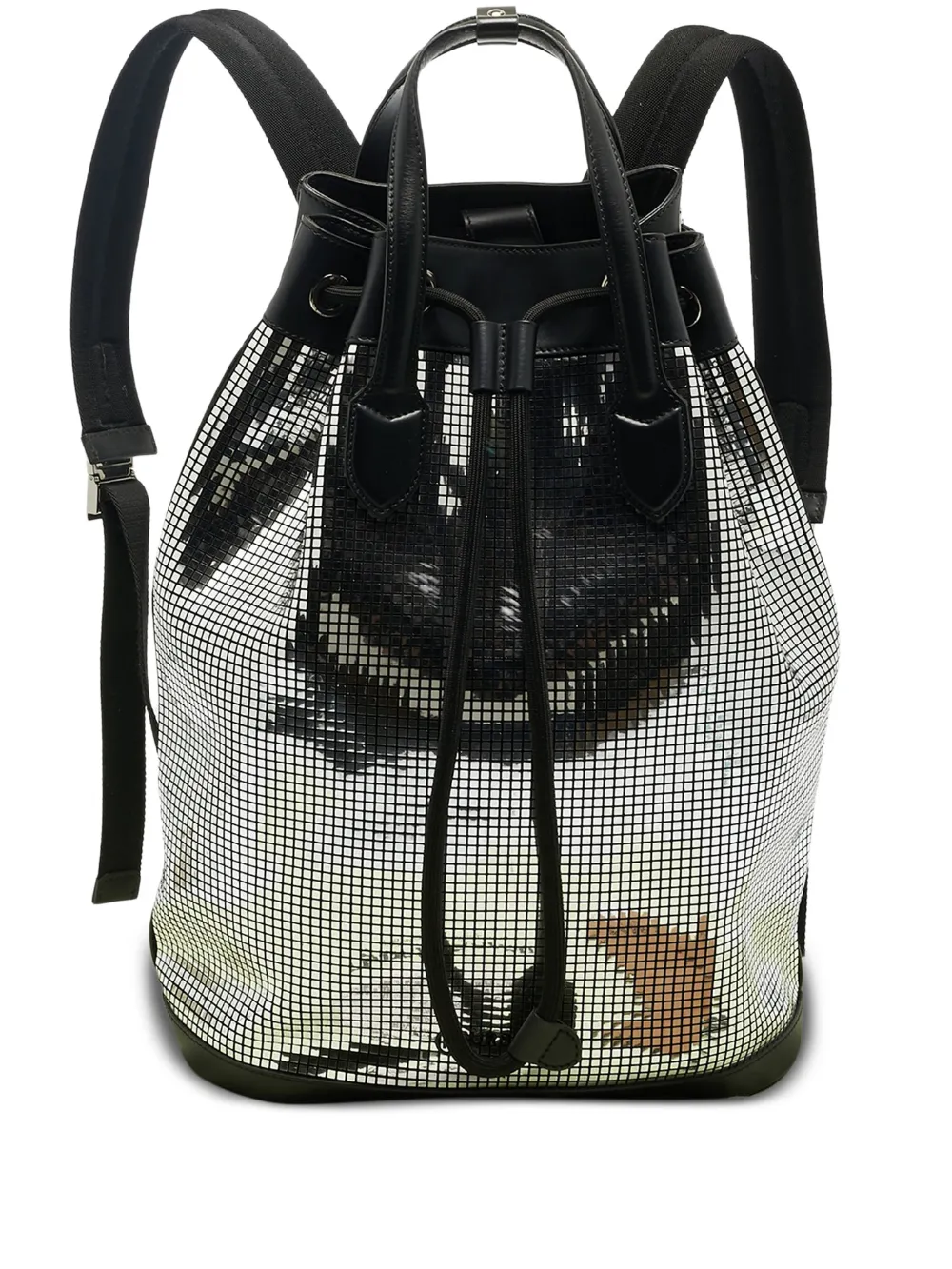 Burberry Pre-Owned mirror-effect drawstring backpack | Black | Image 1