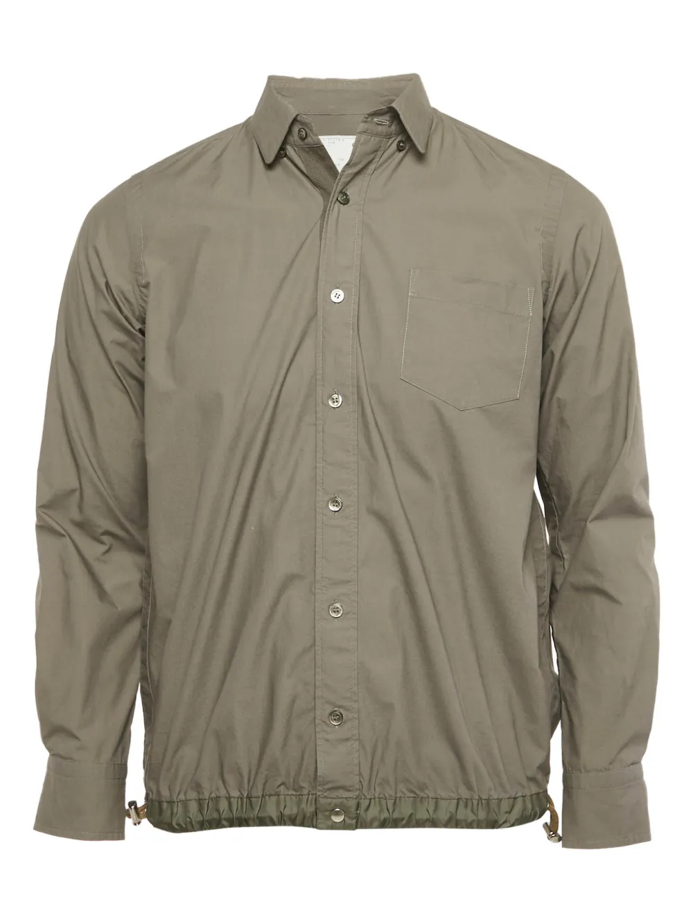 sacai drawstring hem shirt jacket | Grey | Image 1