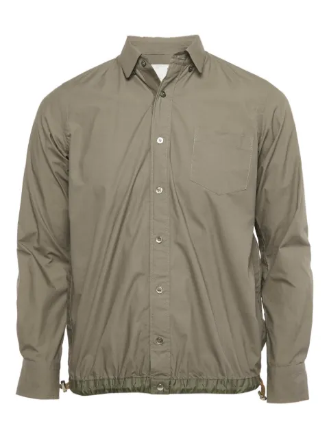 sacai drawstring hem shirt jacket