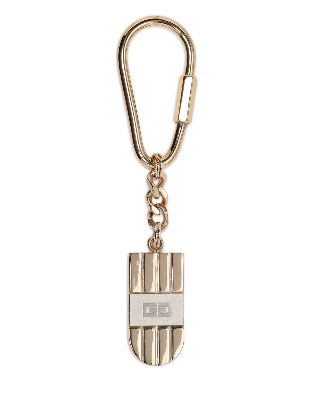 Pre-owned Givenchy Tone Charm Key Holder In Gold
