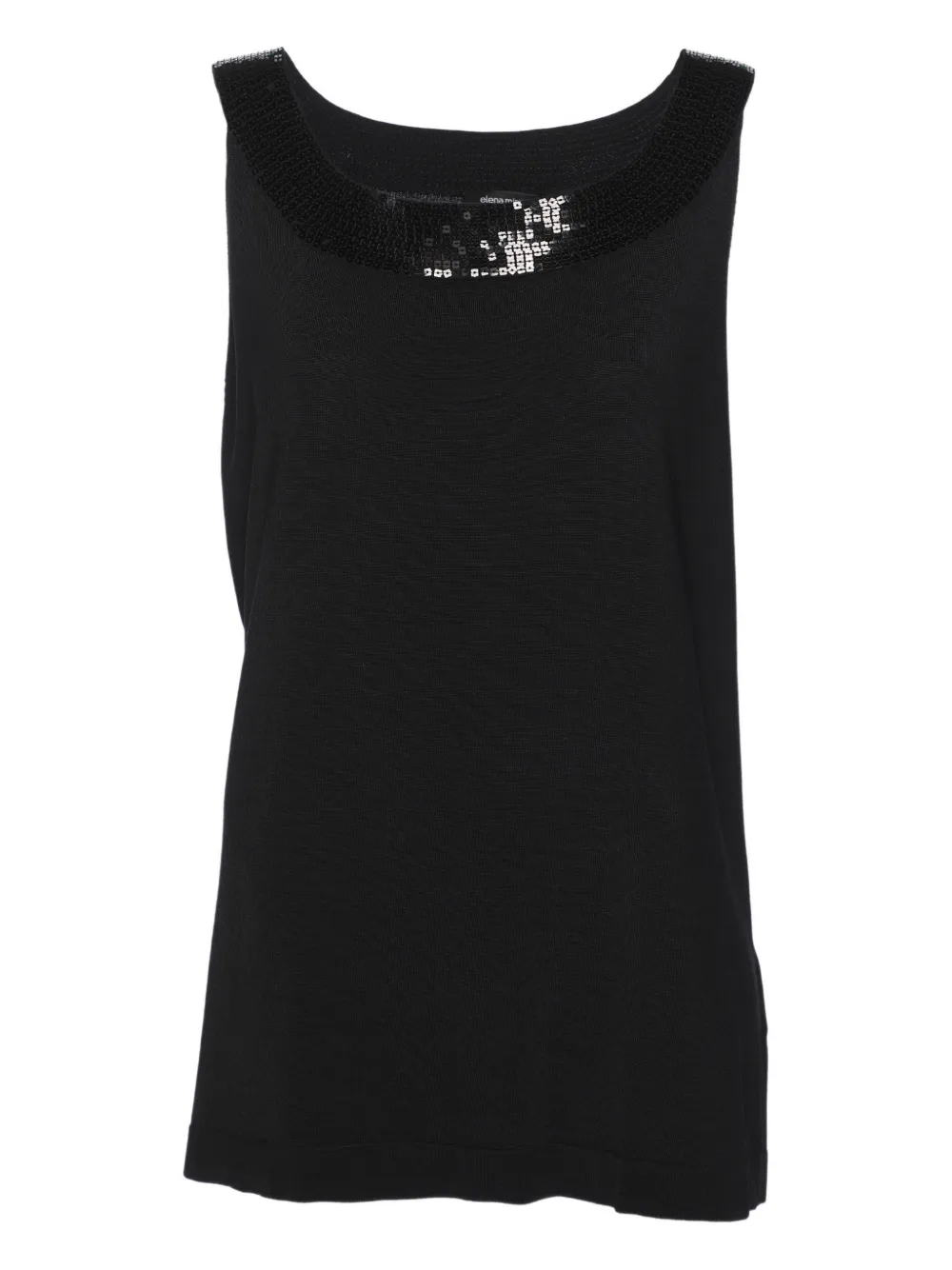 ELENA MIRO` Top con paillettes - Nero