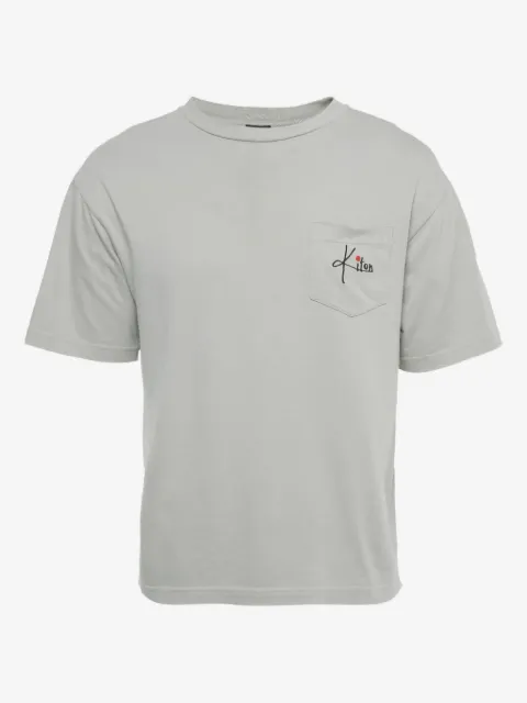 Kiton crew-neck logo-embroidery T-shirt