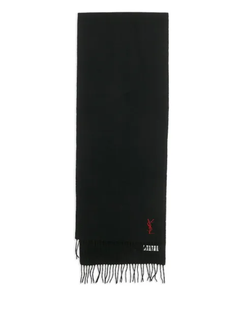 Saint Laurent Pre-Owned wool fringed scarf