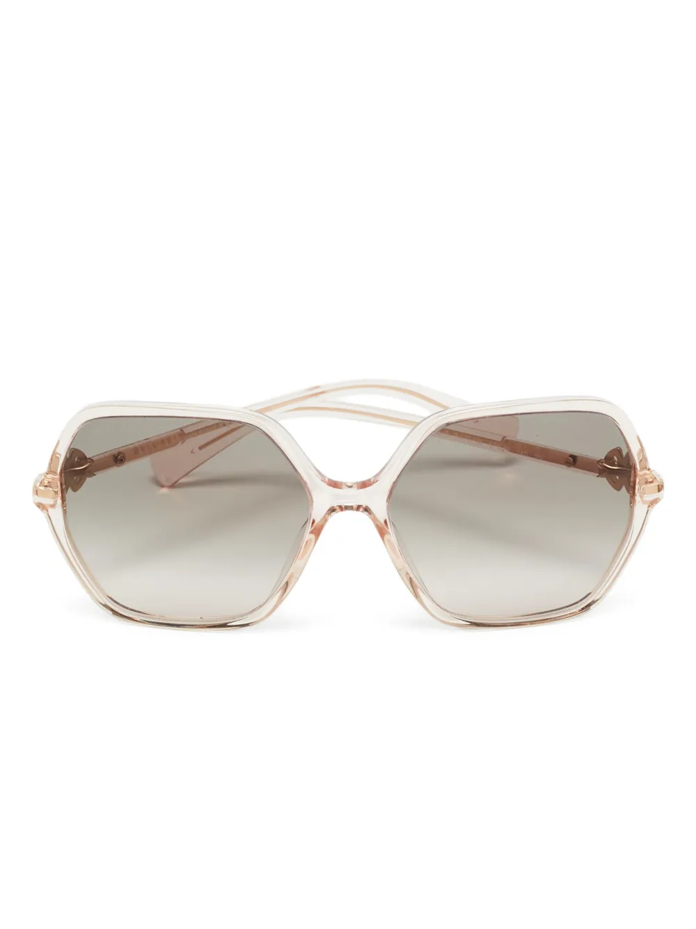 Bvlgari Pre-Owned Geometrische Sonnenbrille - Nude