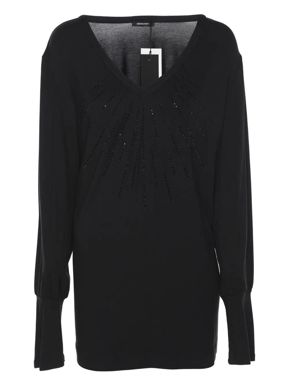 ELENA MIRO` Top con decorazione - Nero