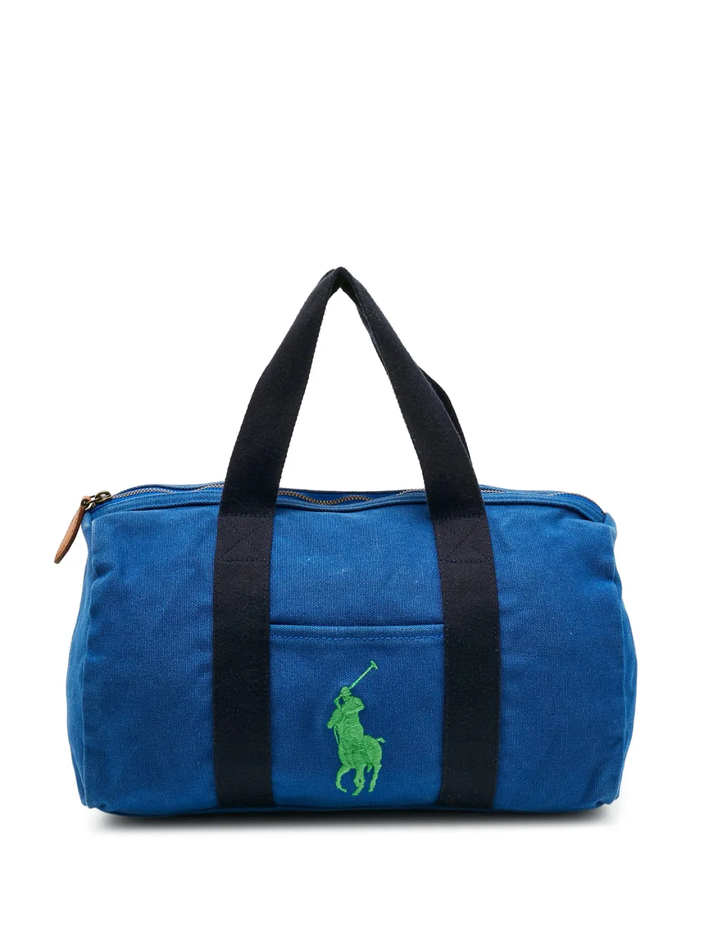 Polo Ralph Lauren embroidery canvas duffle bag - Blu