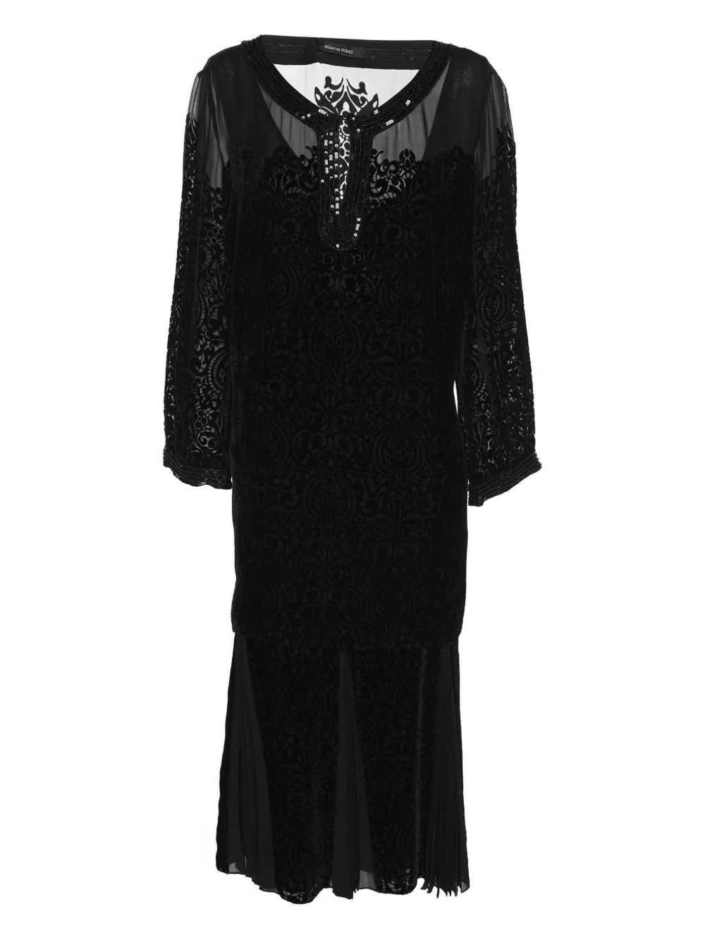 ELENA MIRO` long-sleeves midi skirt - Nero