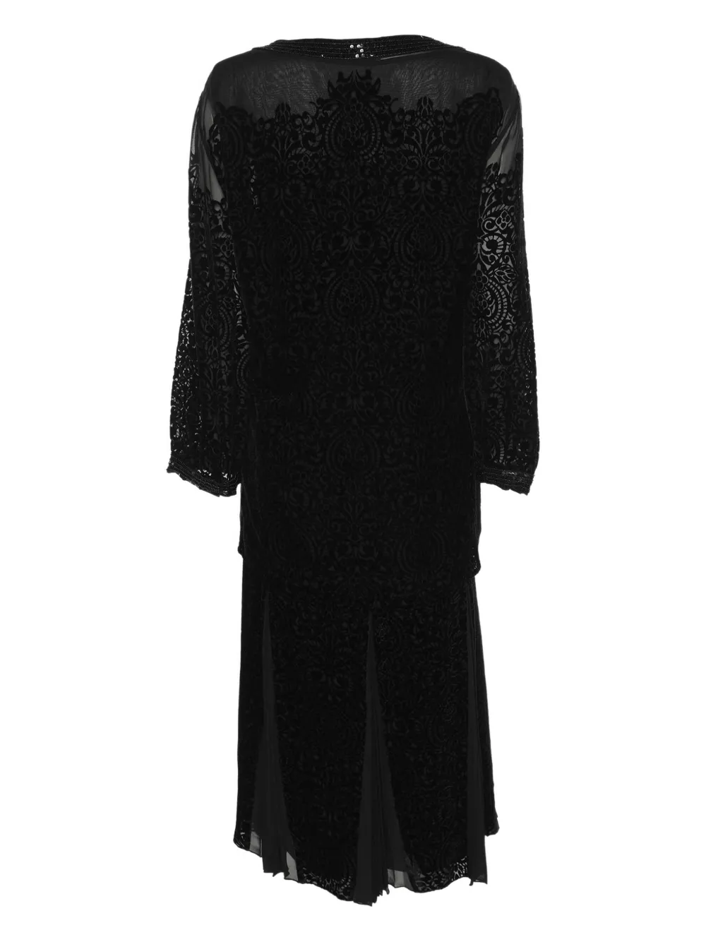 ELENA MIRO` long-sleeves midi skirt - Zwart