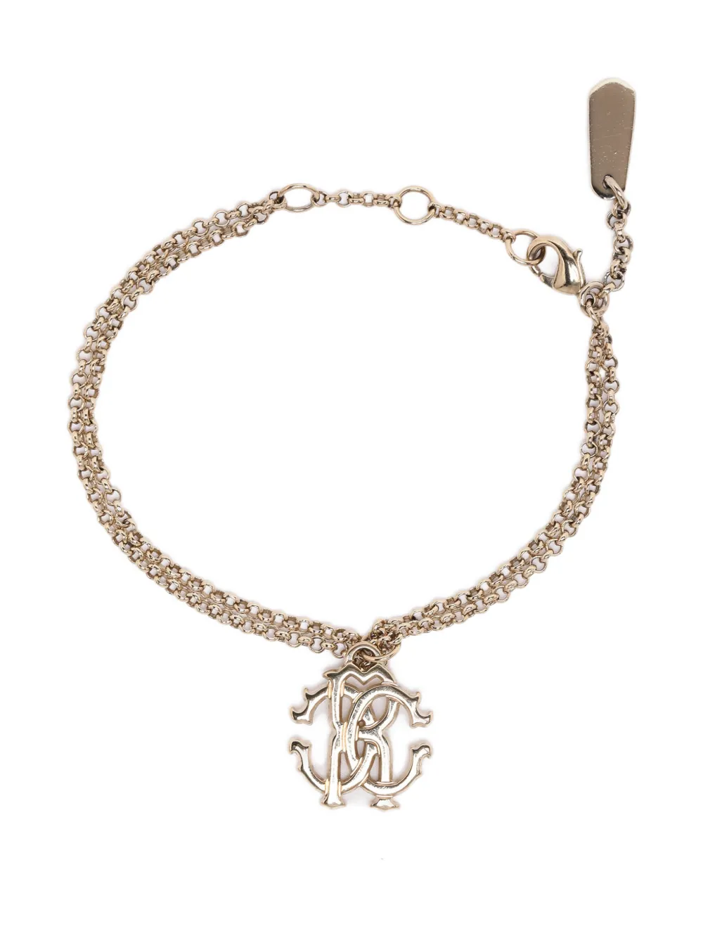 Roberto Cavalli Bracciale con ciondoli logo - Oro