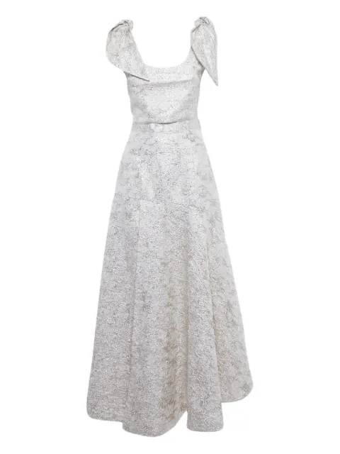 Bambah Camelia jacquard tie-shoulder top and skirt