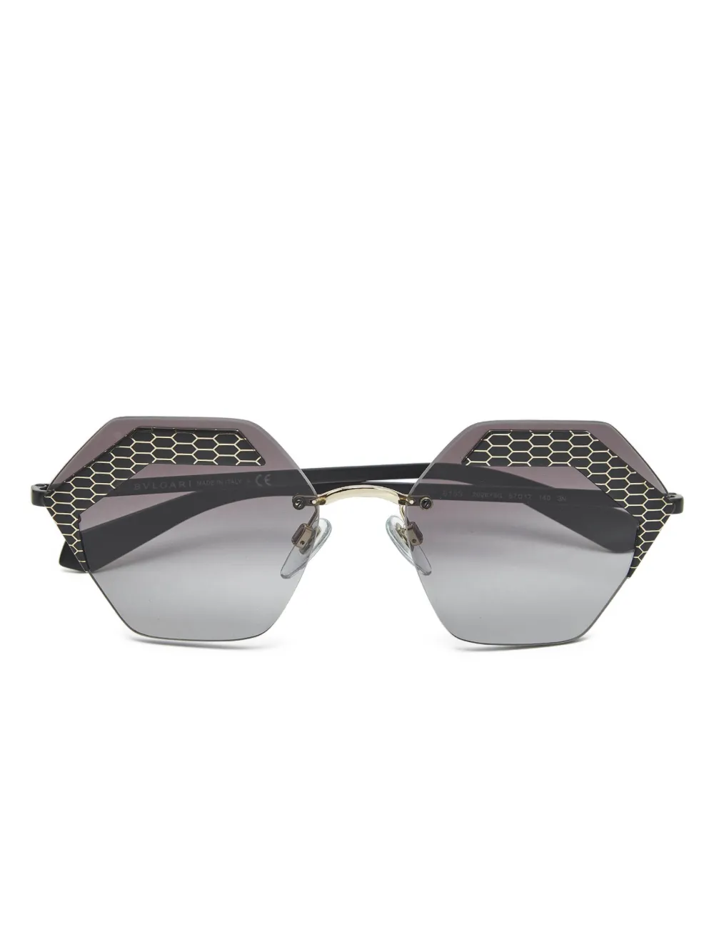 Bvlgari Pre-Owned 6103 Serpenteyes geometric sunglasses - Nero