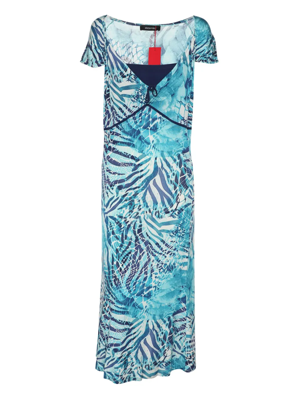 ELENA MIRO` Abito midi con stampa - Blu