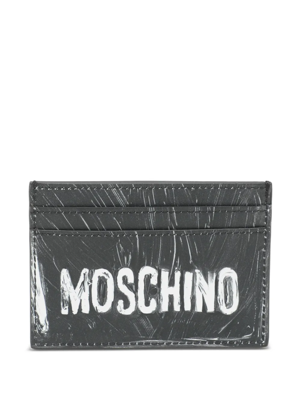 Moschino Pre-Owned Portacarte in pelle - Nero