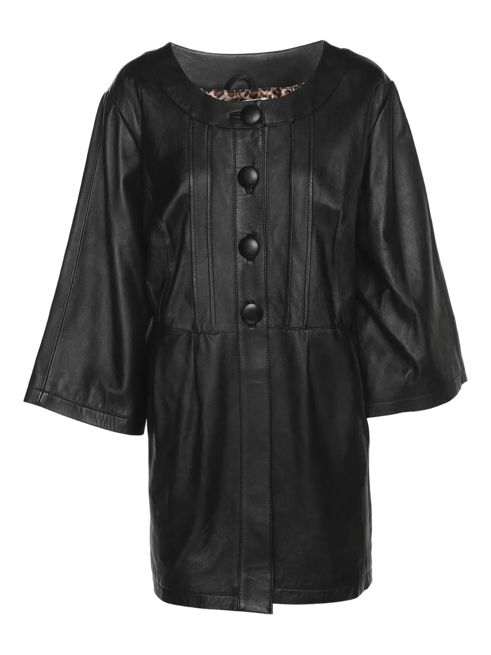 Anna Scholz Cappotto in pelle - Nero