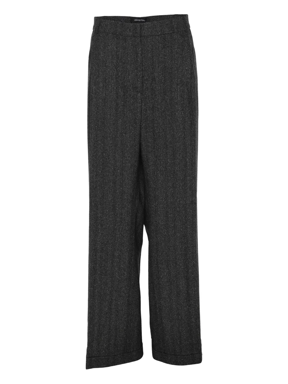 ELENA MIRO` Pantaloni in lana a gamba ampia - Grigio