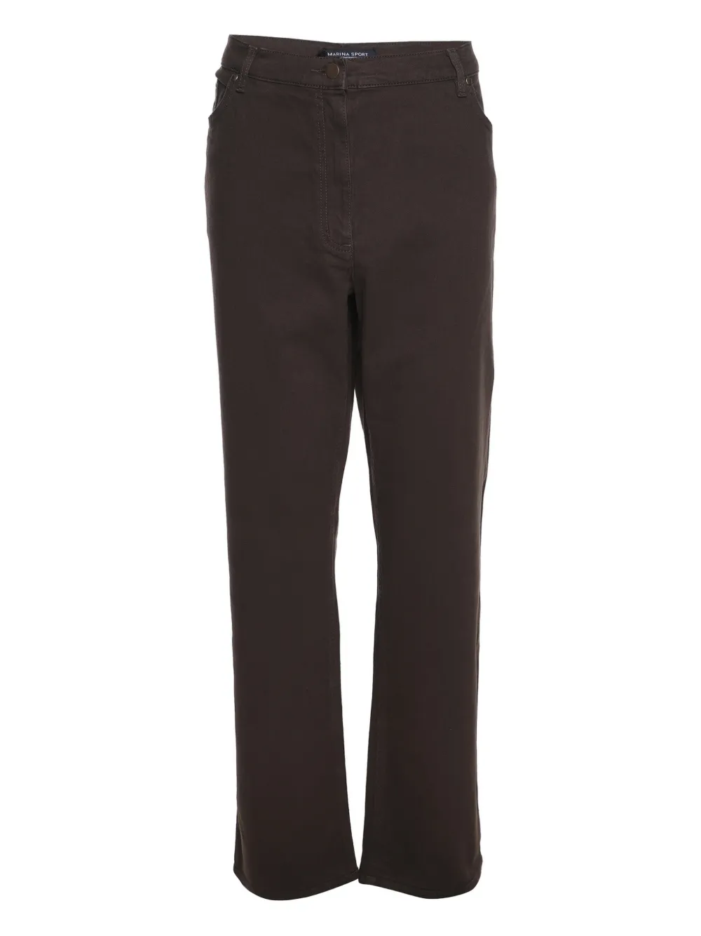 Marina Rinaldi Jeans con passanti per cintura - Marrone