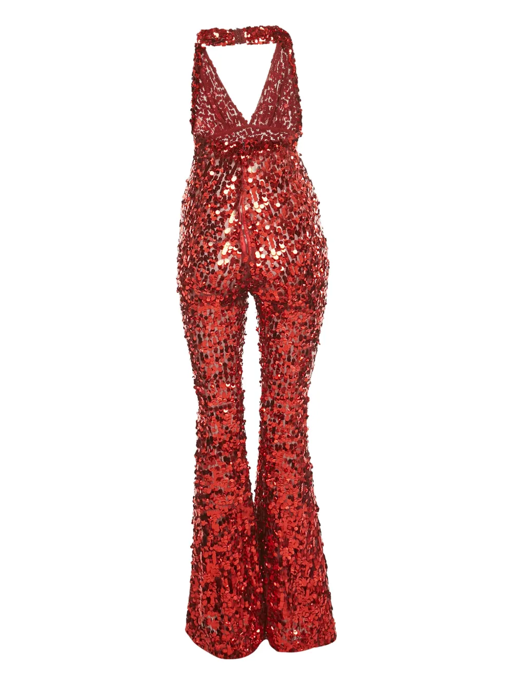 Dolce & Gabbana Pre-Owned sequin halterneck jumpsuit - Rood