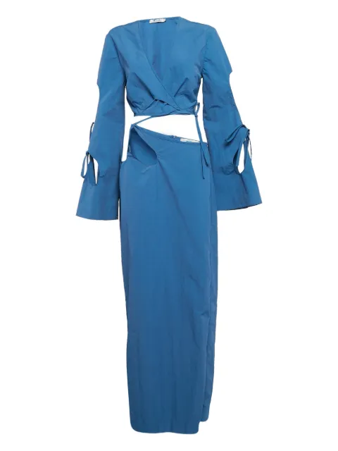 Christopher Esber tie-up long-sleeve skirt set