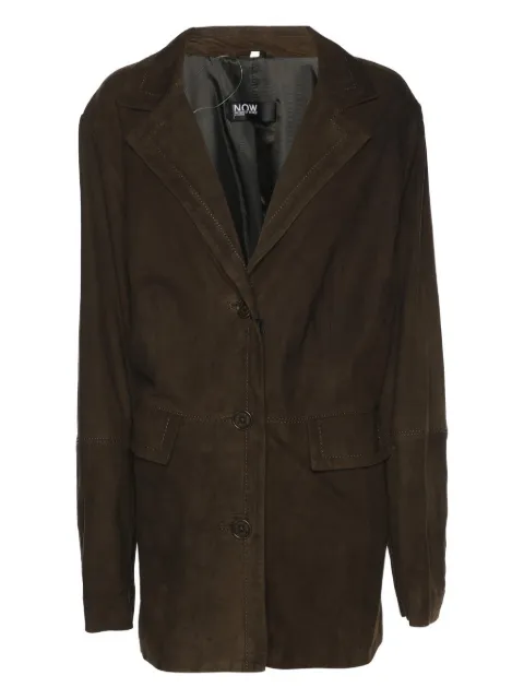PERSON-A suede single-breasted blazer