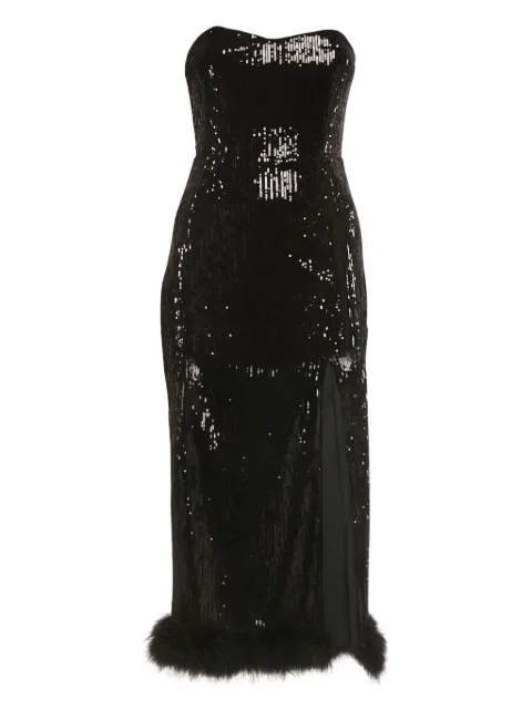 NBD sequin strapless dress