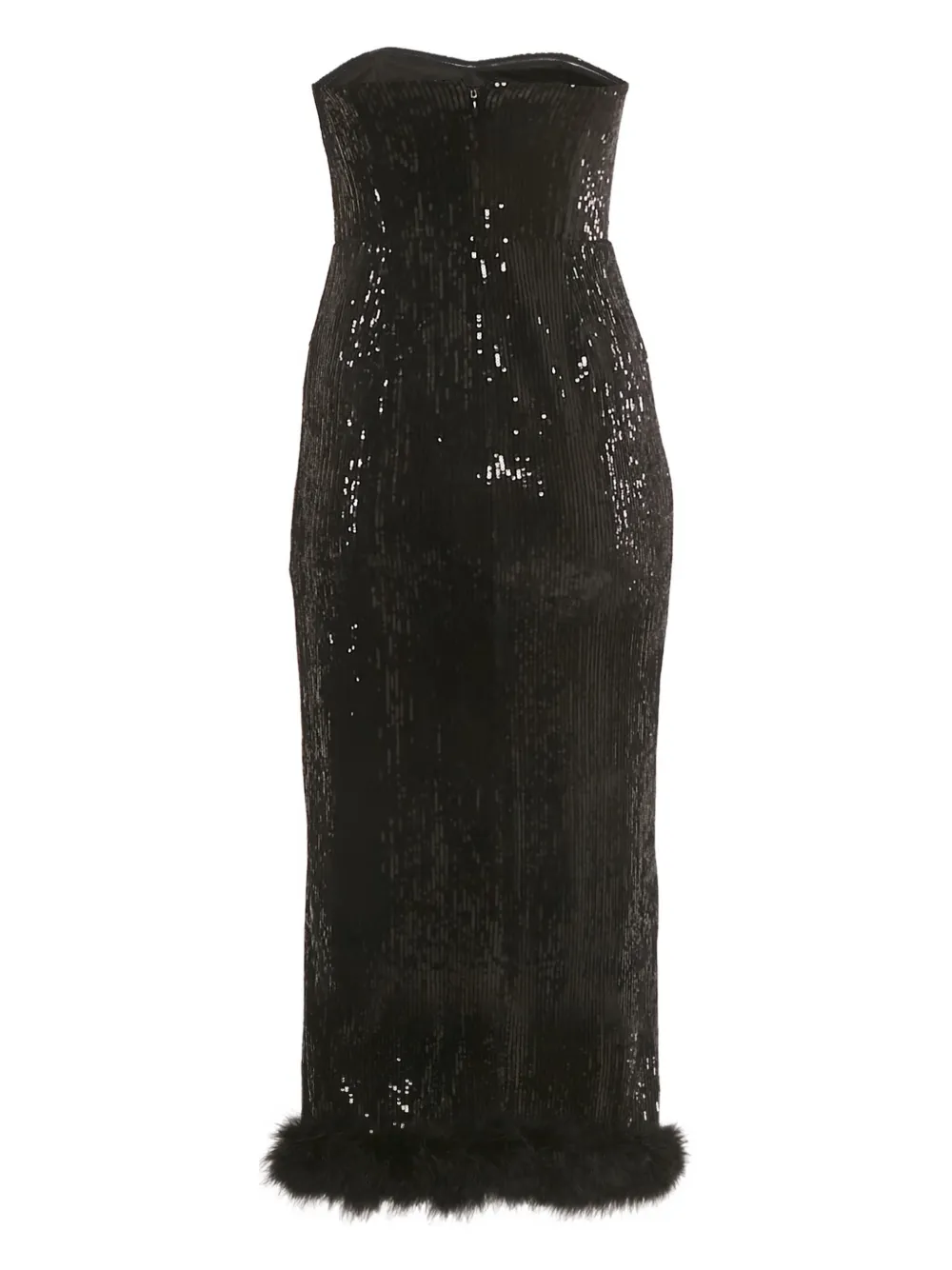 NBD sequin strapless dress - Zwart