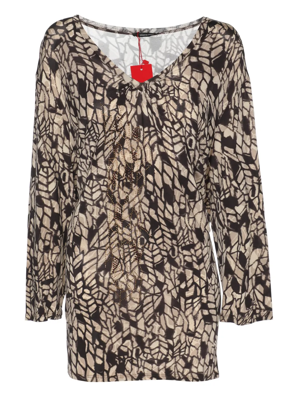 ELENA MIRO` Top con scollo a V - Toni neutri