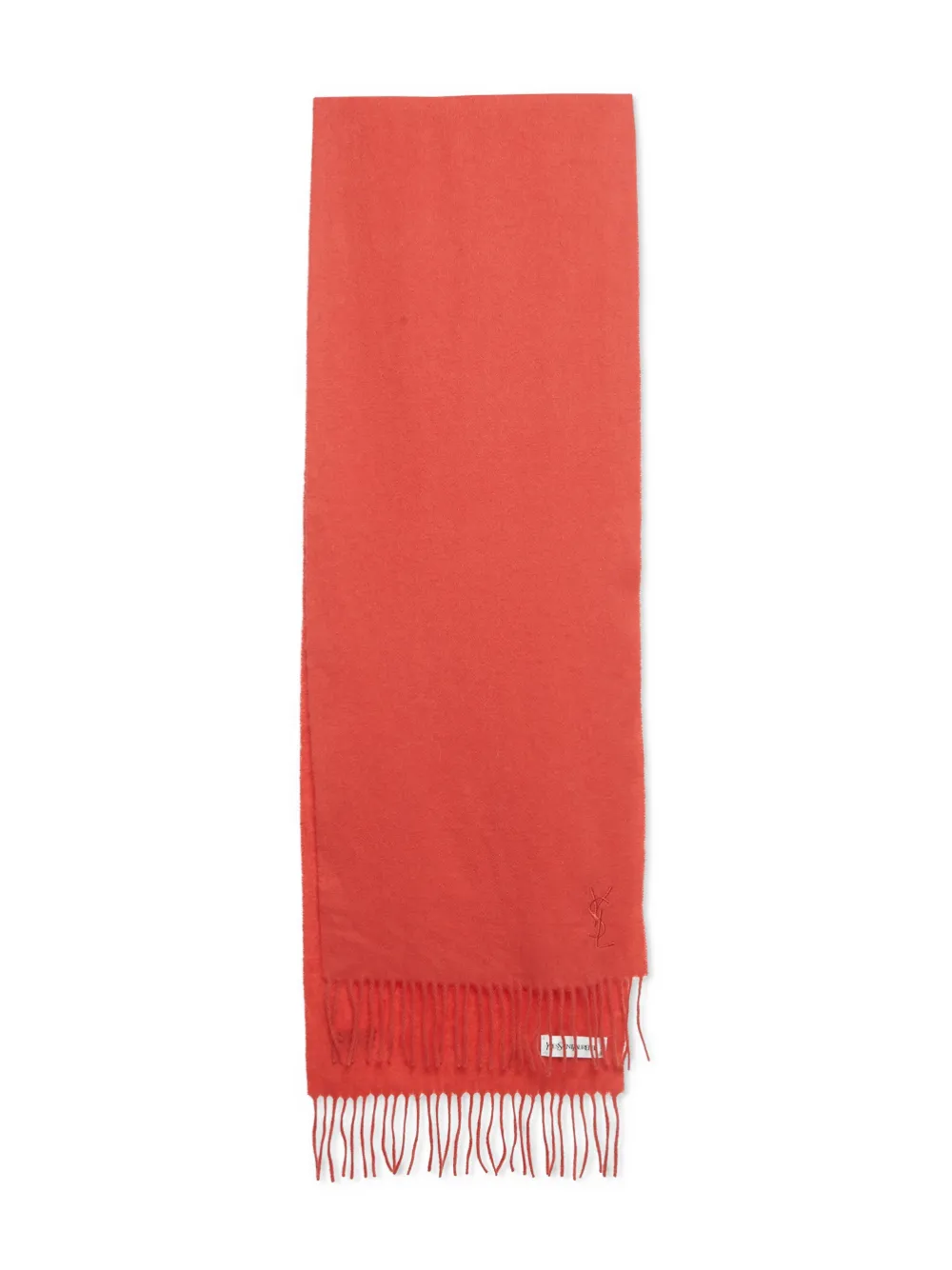Saint Laurent Pre-Owned wool fringe scarf | 레드 | Image 1