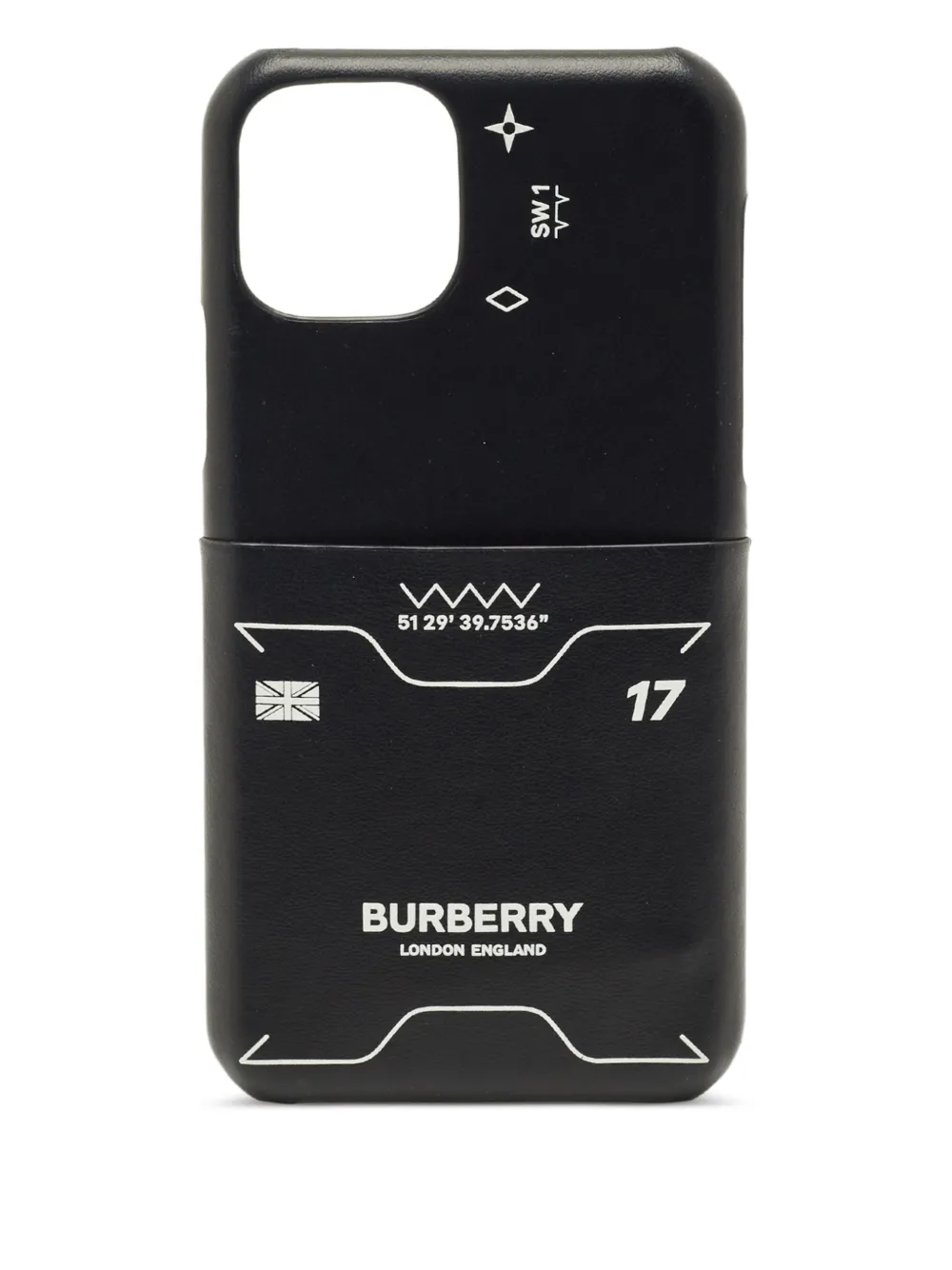 Burberry Pre-Owned leather print iPhone 11 Pro case - Nero