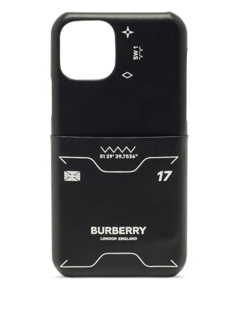 Burberry Pre-Owned leather print iPhone 11 Pro case