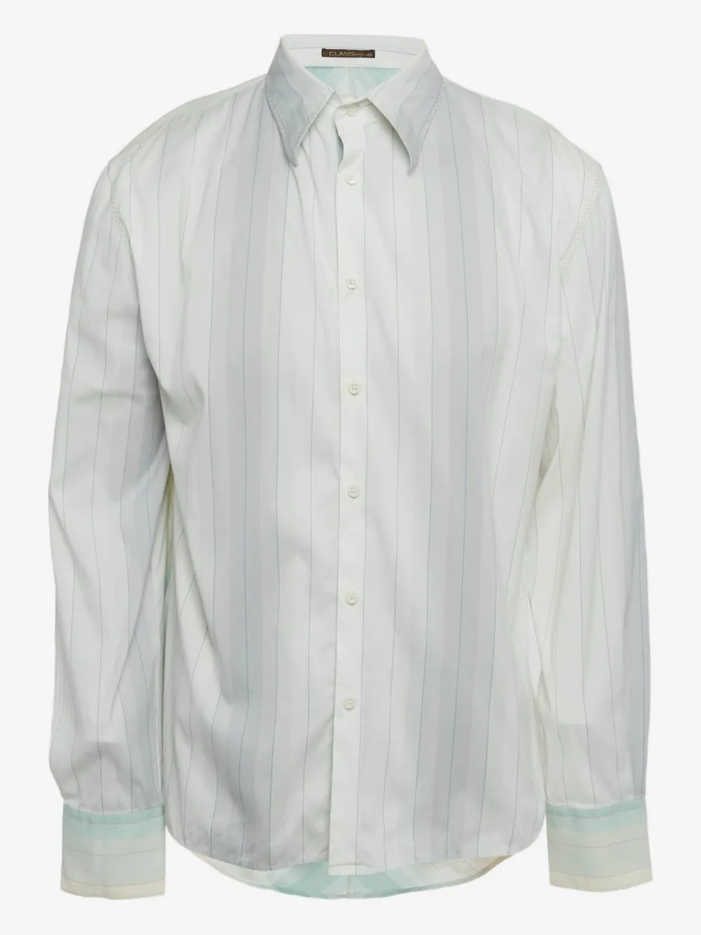 Cavalli Class stripped cotton shirt | White | Image 1