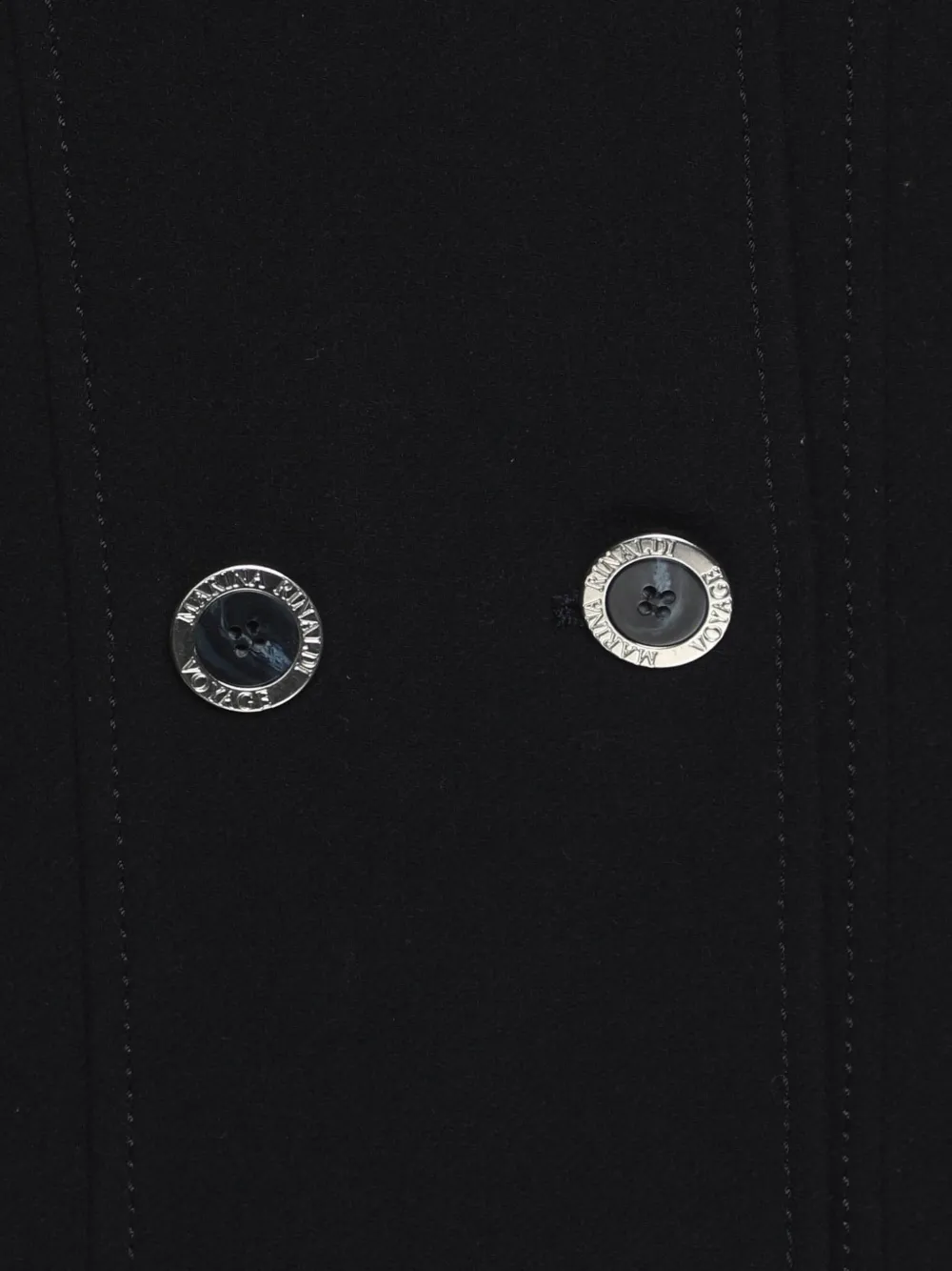  Marina Rinaldi Veste Longue à Boutonnière Croisée - Bleu 