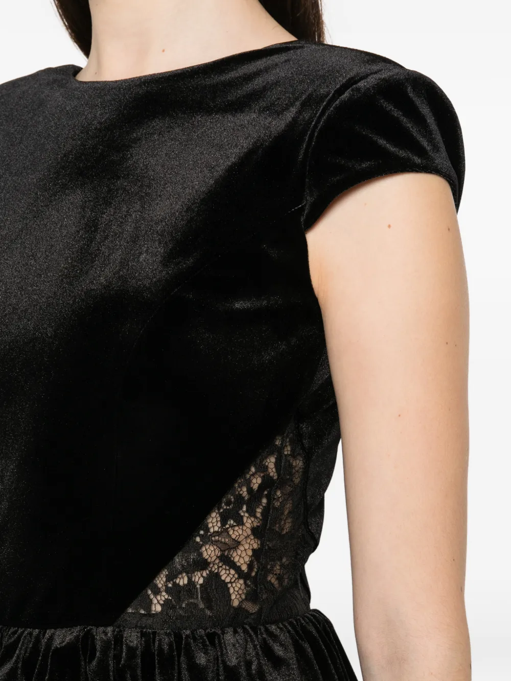 SILK LOVE & LACE Dominique maxi-jurk Zwart