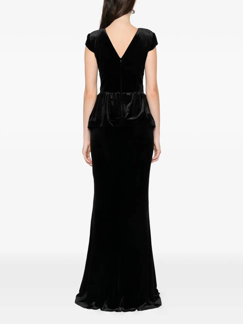 SILK LOVE & LACE Dominique maxi-jurk Zwart