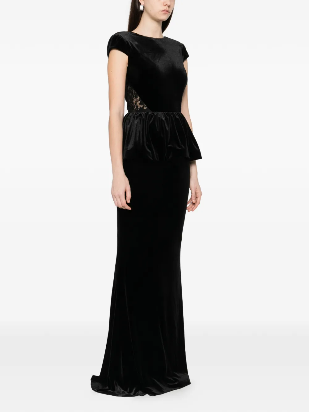  Silk Love & Lace Dominique Maxi Dress - Black 