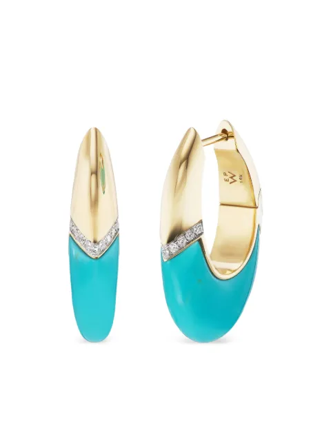 EMILY P. WHEELER turquoise and diamond earrings