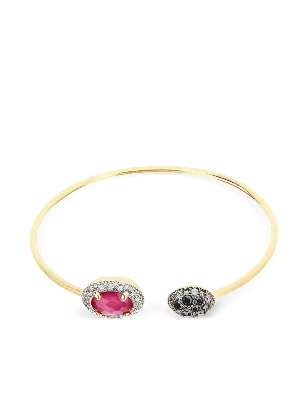 NANIS diamond ruby bangle bracelet - Oro