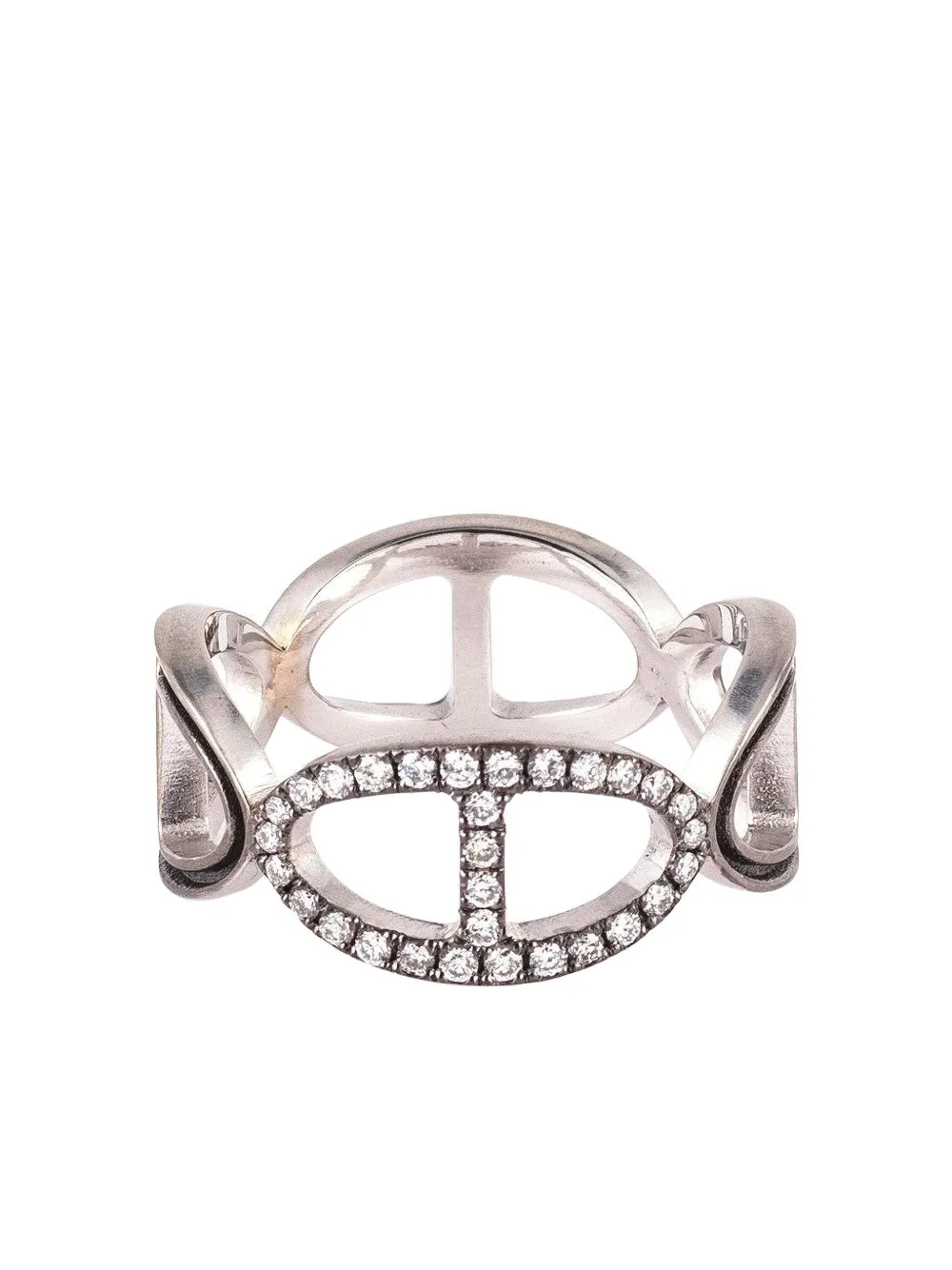 Sylva & Cie diamond buckle ring - Argento