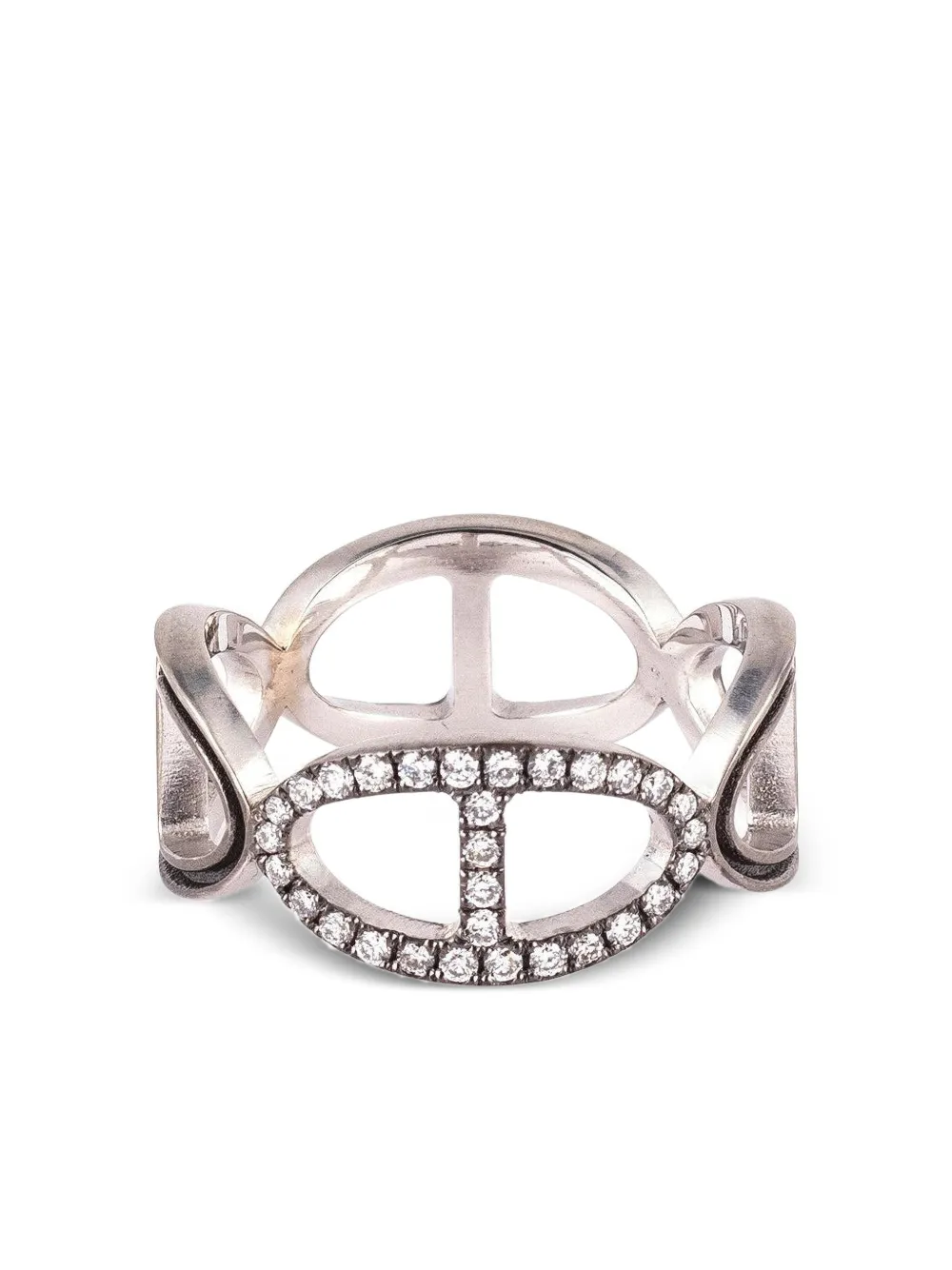 Sylva & Cie diamond buckle ring - Argento