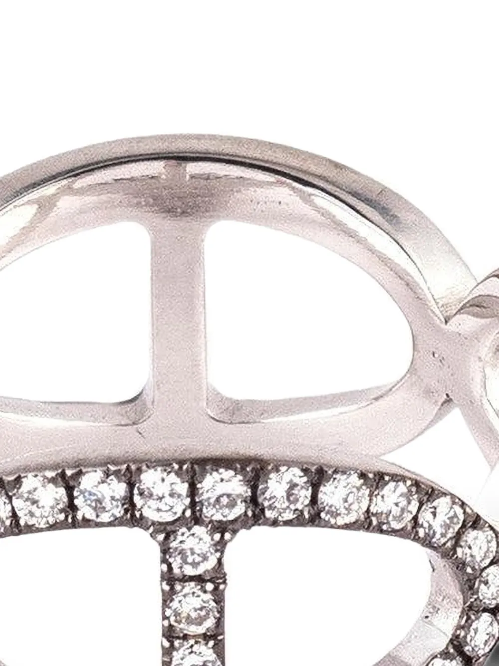  Sylva & Cie Diamond Buckle Ring - Silver 