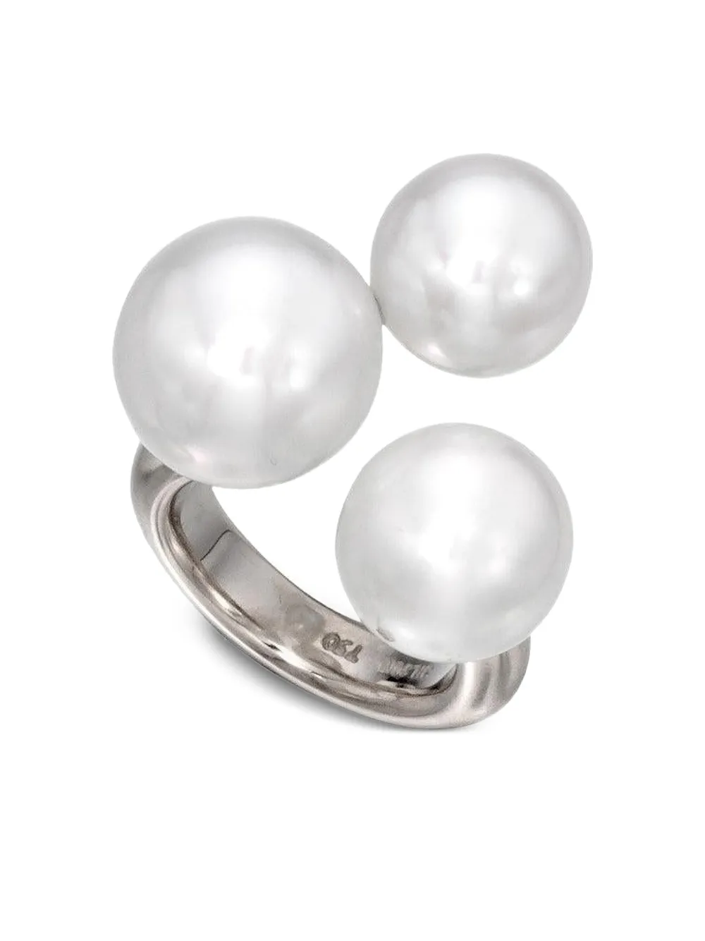 Assael pearl three-bubble ring - Argento