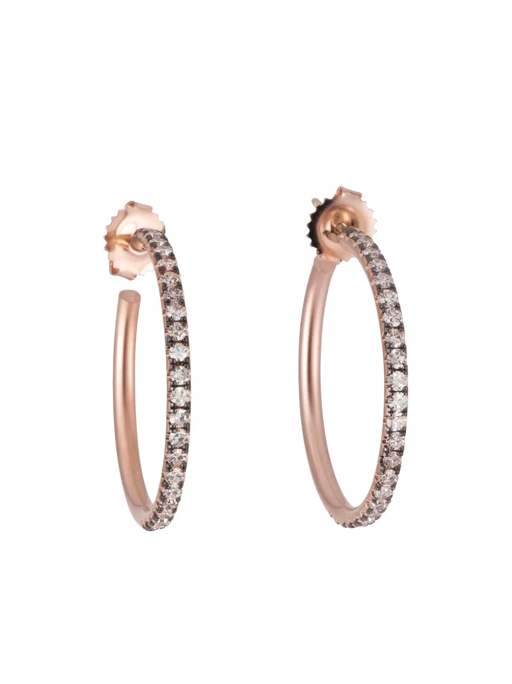 Sylva & Cie diamond hoop earrings - Rosa