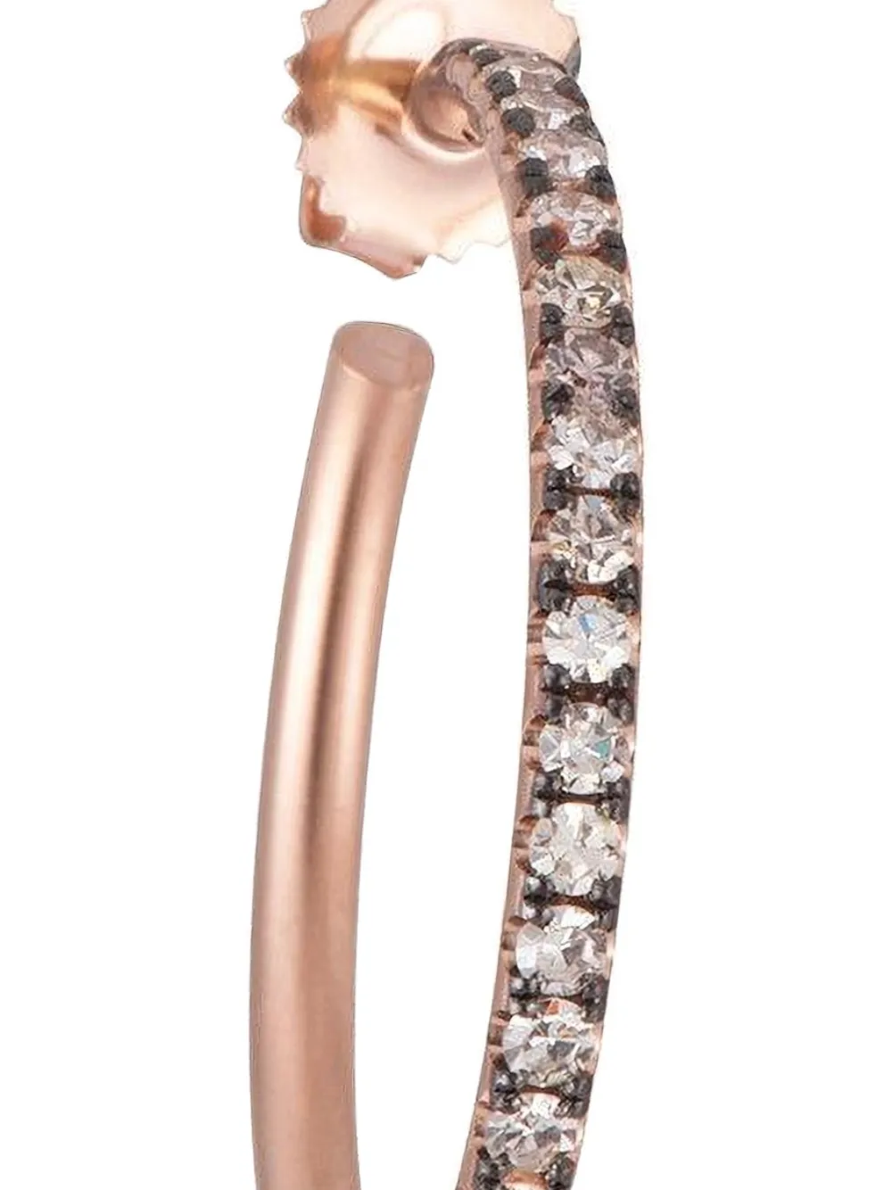  Sylva & Cie Diamond Hoop Earrings - Pink 