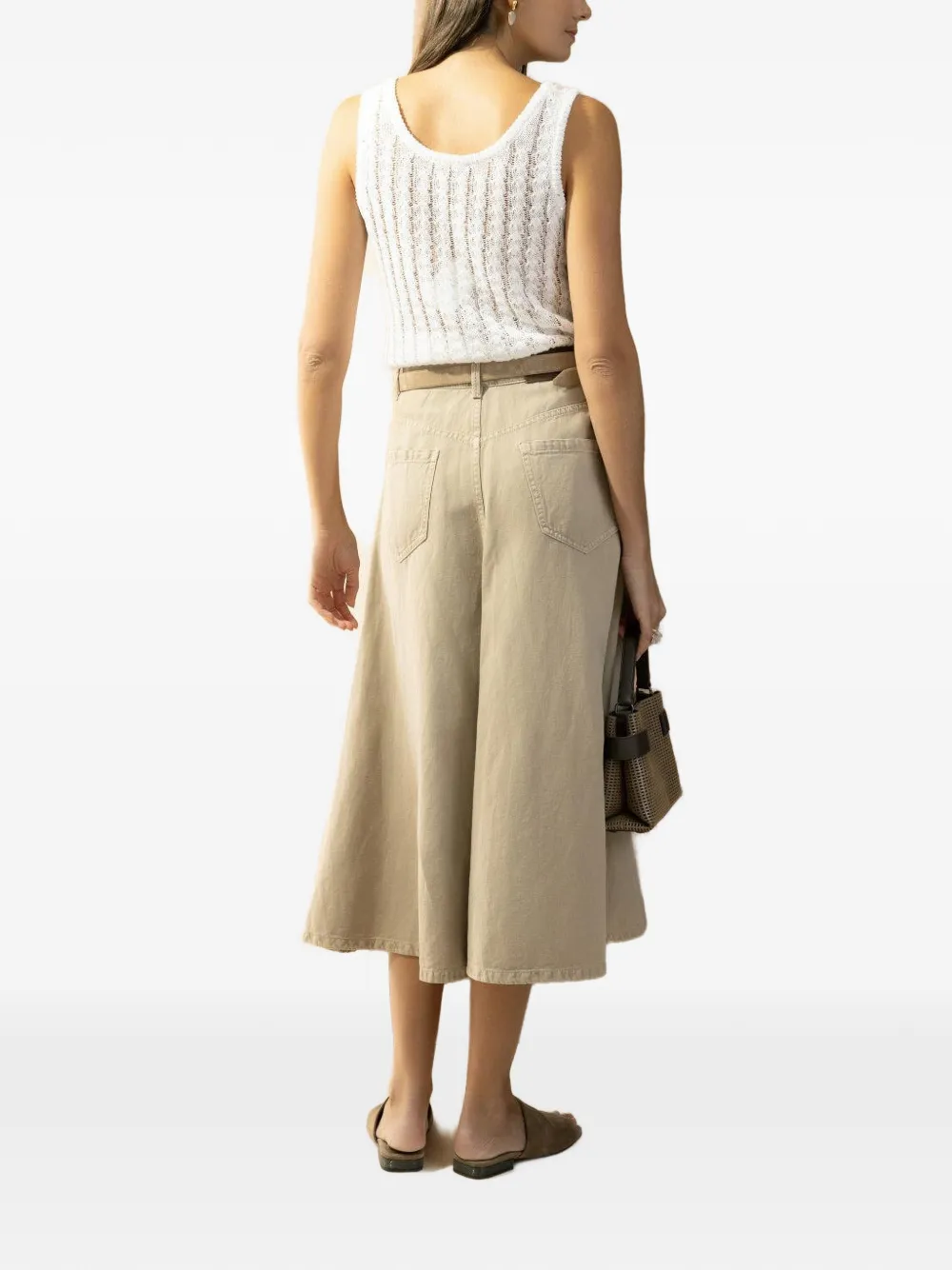 Brunello Cucinelli Tanktop met diepe ronde hals Wit